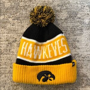 47 Brand Hawkeyes Black and Yellow Pom-Pom winter Beanie